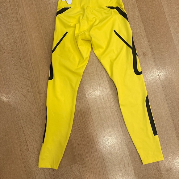 NWT adidas by Stella McCartney True Pace Neon Yellow Leggings S - Picture 5 of 9